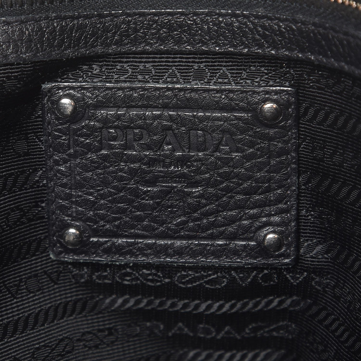 Prada Vitello Daino Shoulder Bag Black 6 of 12