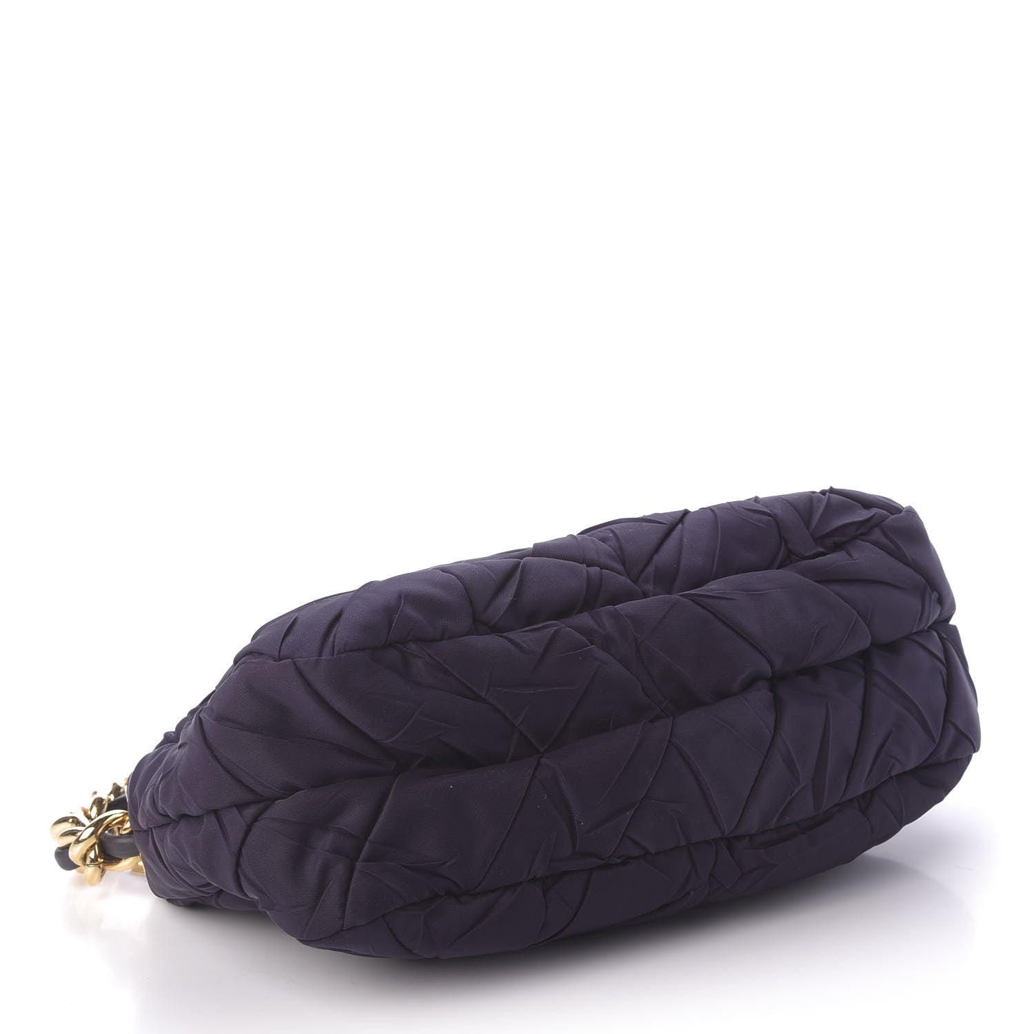 Prada Tessuto Nylon Chevron Quilted Shoulder Bag Plum 4 of 9