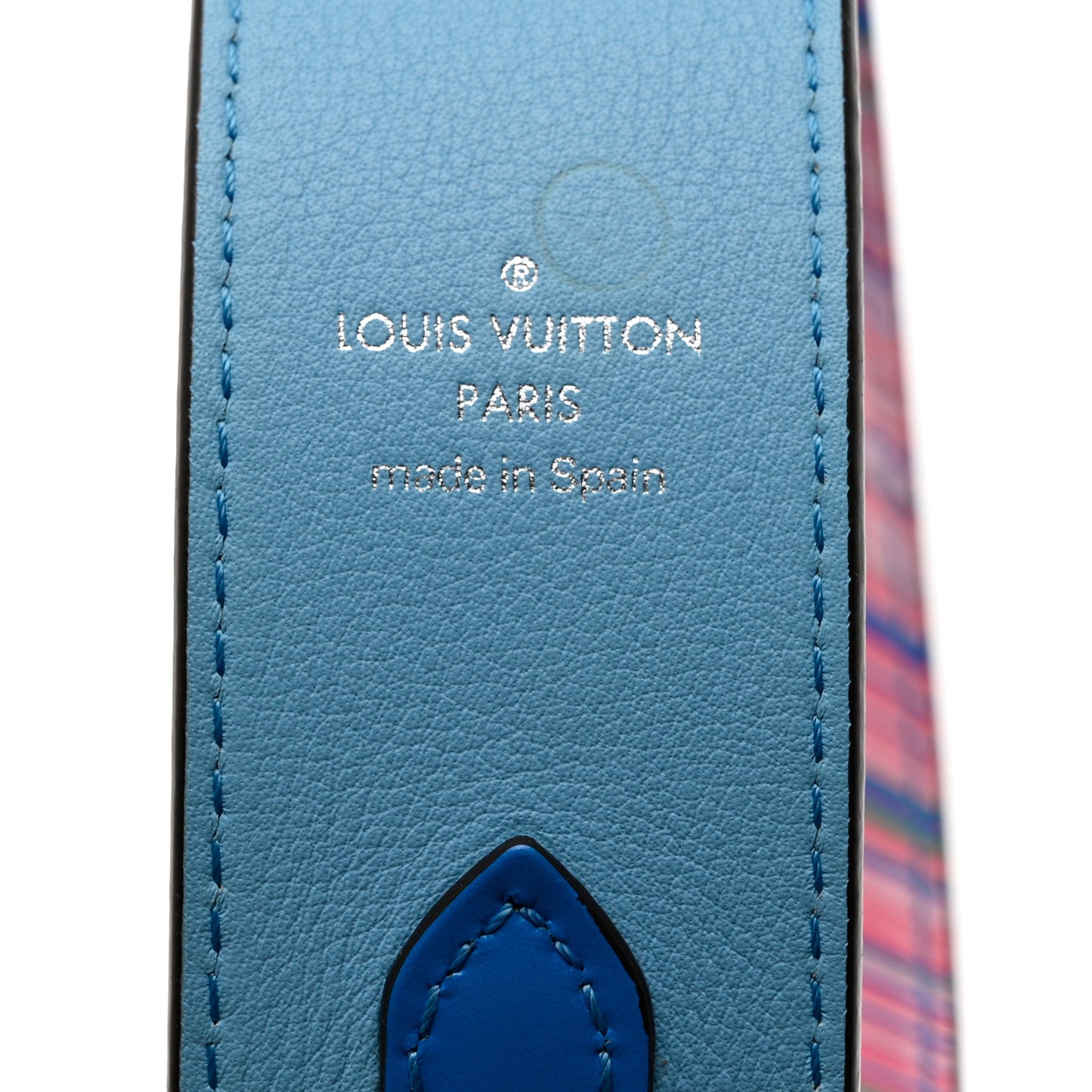 Epi Tropical Bandouliere Shoulder Strap Blue Rose