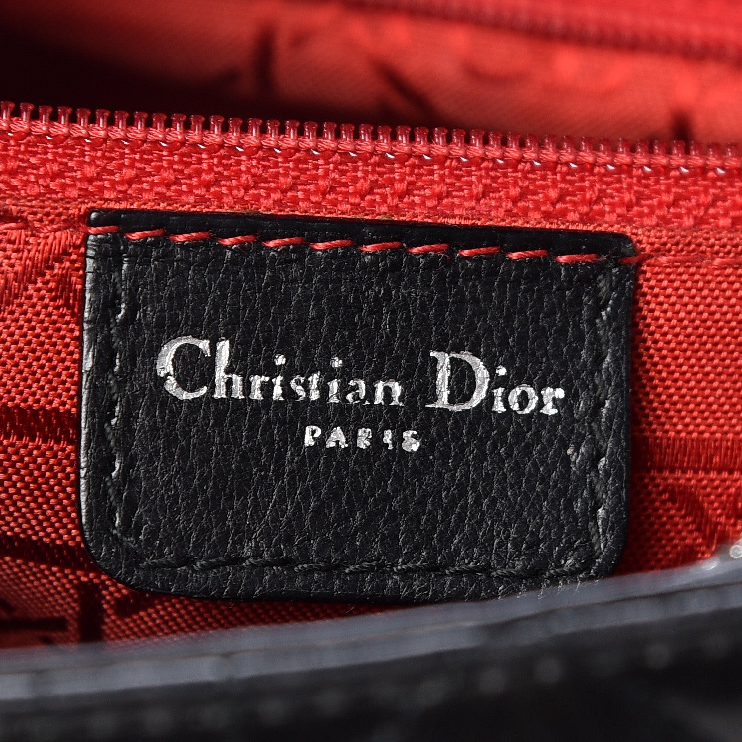 Christian Dior Lambskin Cannage Medium Lady Dior Black 6 of 12