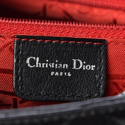 Christian Dior Lambskin Cannage Medium Lady Dior Black 6 of 12