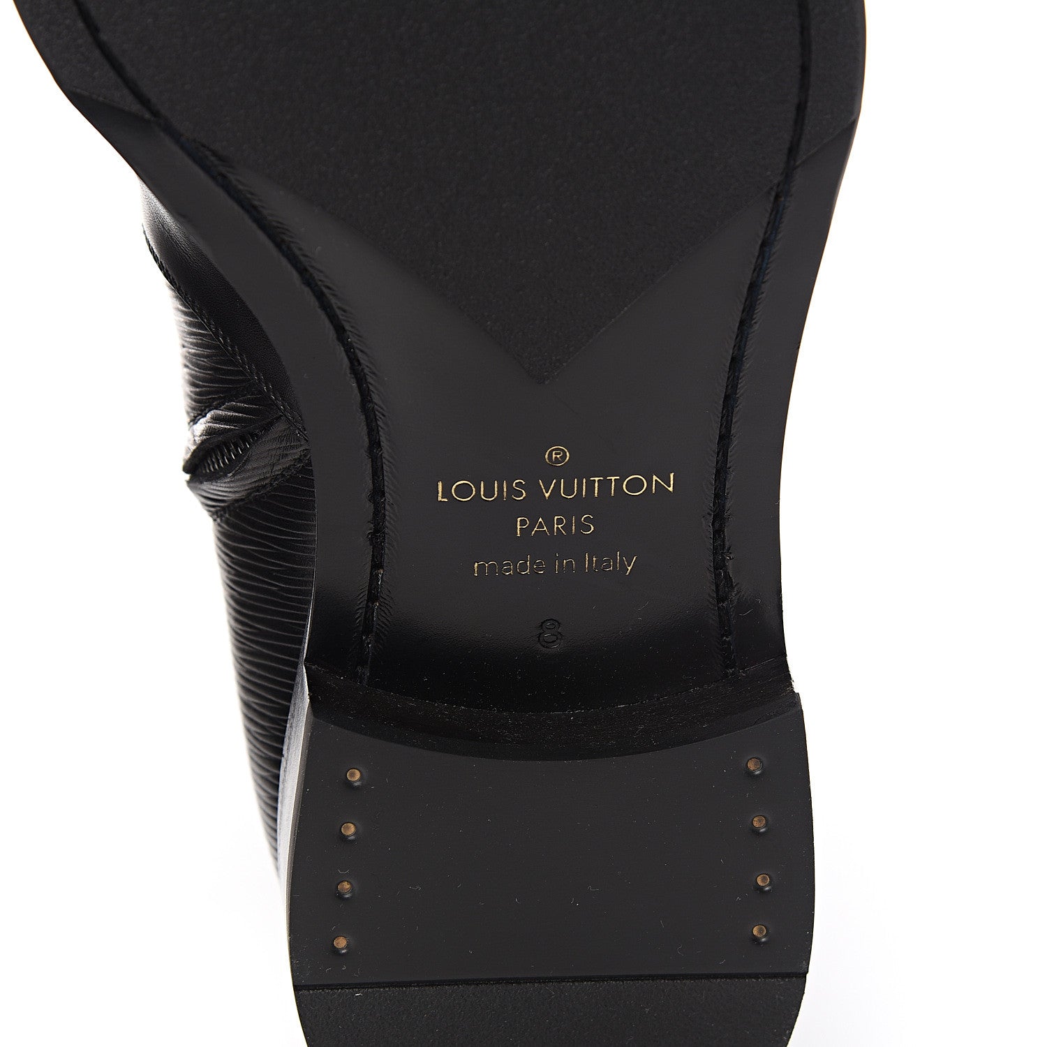 Louis Vuitton Calfskin Epi Wall Street Chelsea Ankle Boots 8 Black 6 of 8