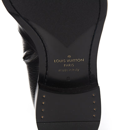 Louis Vuitton Calfskin Epi Wall Street Chelsea Ankle Boots 8 Black 6 of 8