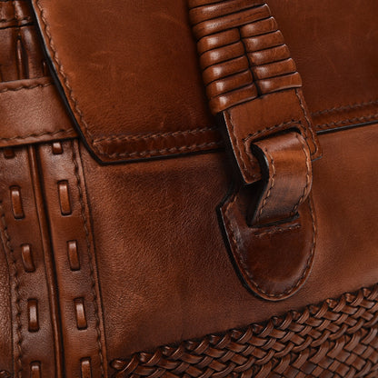 Gucci Calfskin Handmade Medium Top Handle Bag Brown 10 of 16