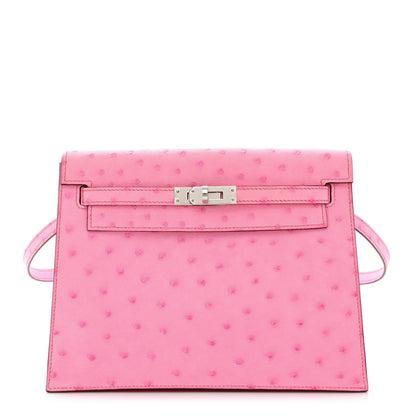 Hermes Ostrich Kelly Danse II Belt Bag Rose Bubblegum 1 of 11