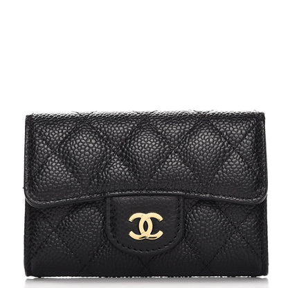 Chanel Caviar Quilted Flap Card Holder Black 1 of 9