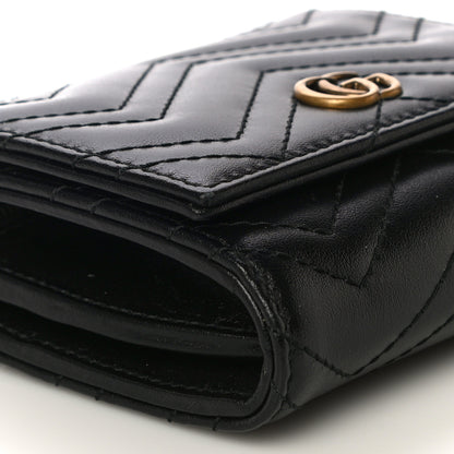 Gucci Calfskin Matelasse GG Marmont Medium Wallet Black 8 of 9