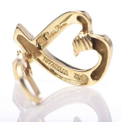 Tiffany 18K Yellow Gold Medium Paloma Picasso Loving Heart Clip-On Earrings 4 of 4