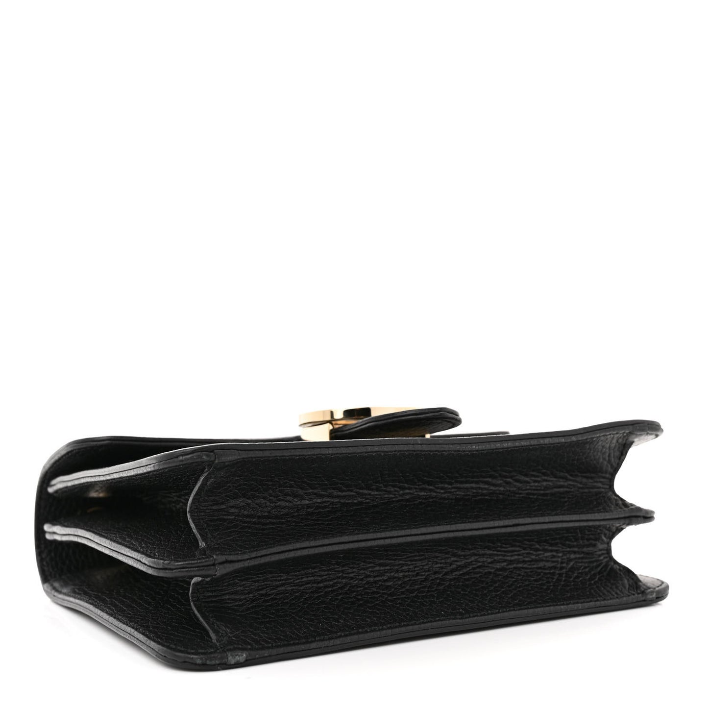 Dollar Calfskin Small Interlocking G Shoulder Bag Black