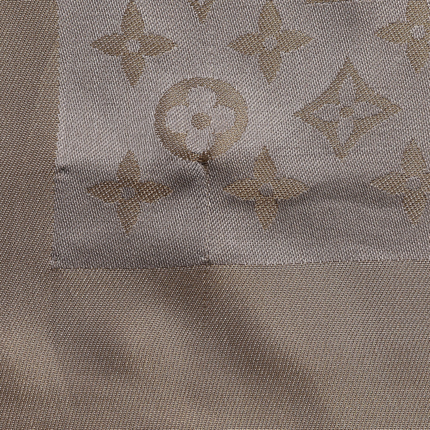 Silk Lurex Wool Monogram Shine Shawl Charcoal Greige