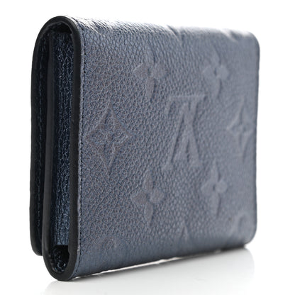 Louis Vuitton Metallic Empreinte Business Card Holder Navy Nacre 3 of 7