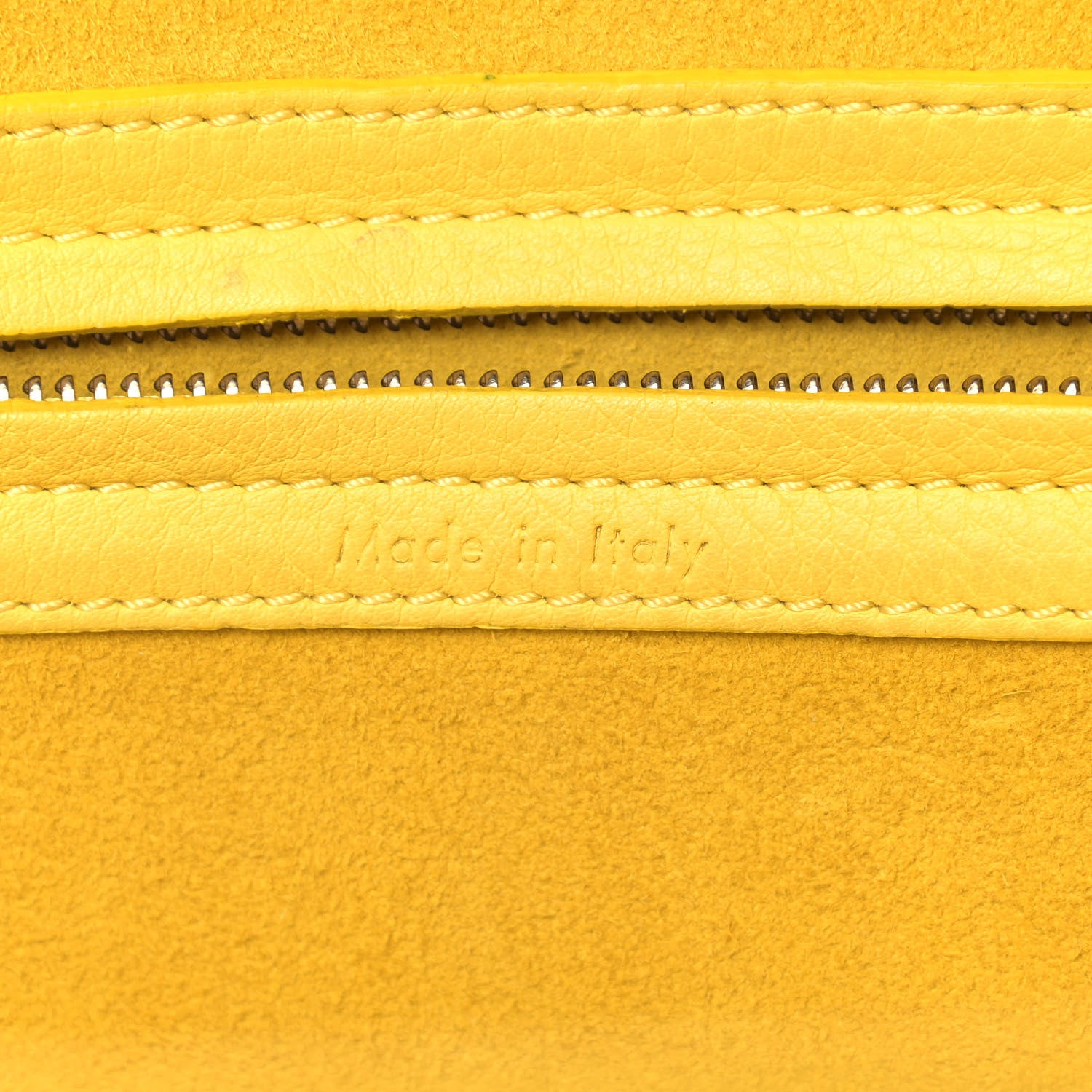 Celine Grained Calfskin Medium Phantom Luggage Yellow 7 of 19