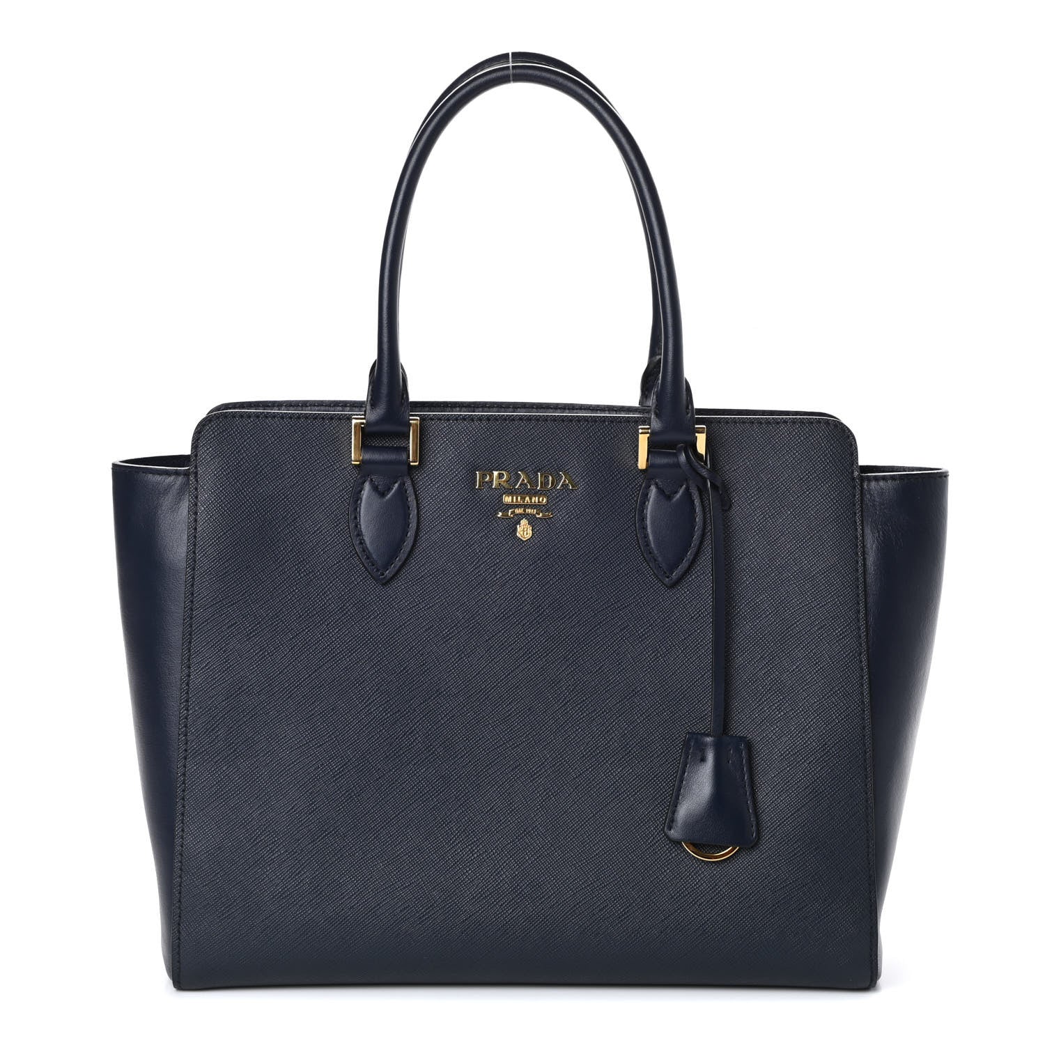 Prada Saffiano Soft Calfskin Small Zippered Tote Black 1 of 9