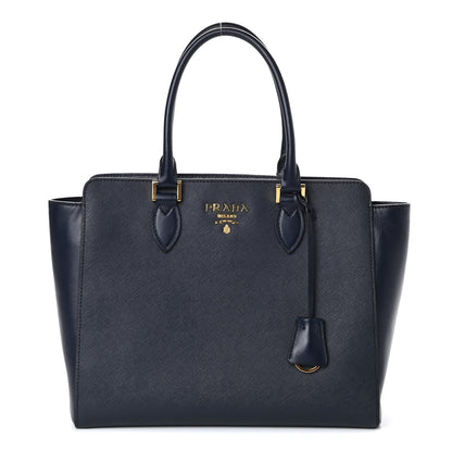 Prada Saffiano Soft Calfskin Small Zippered Tote Black 1 of 9