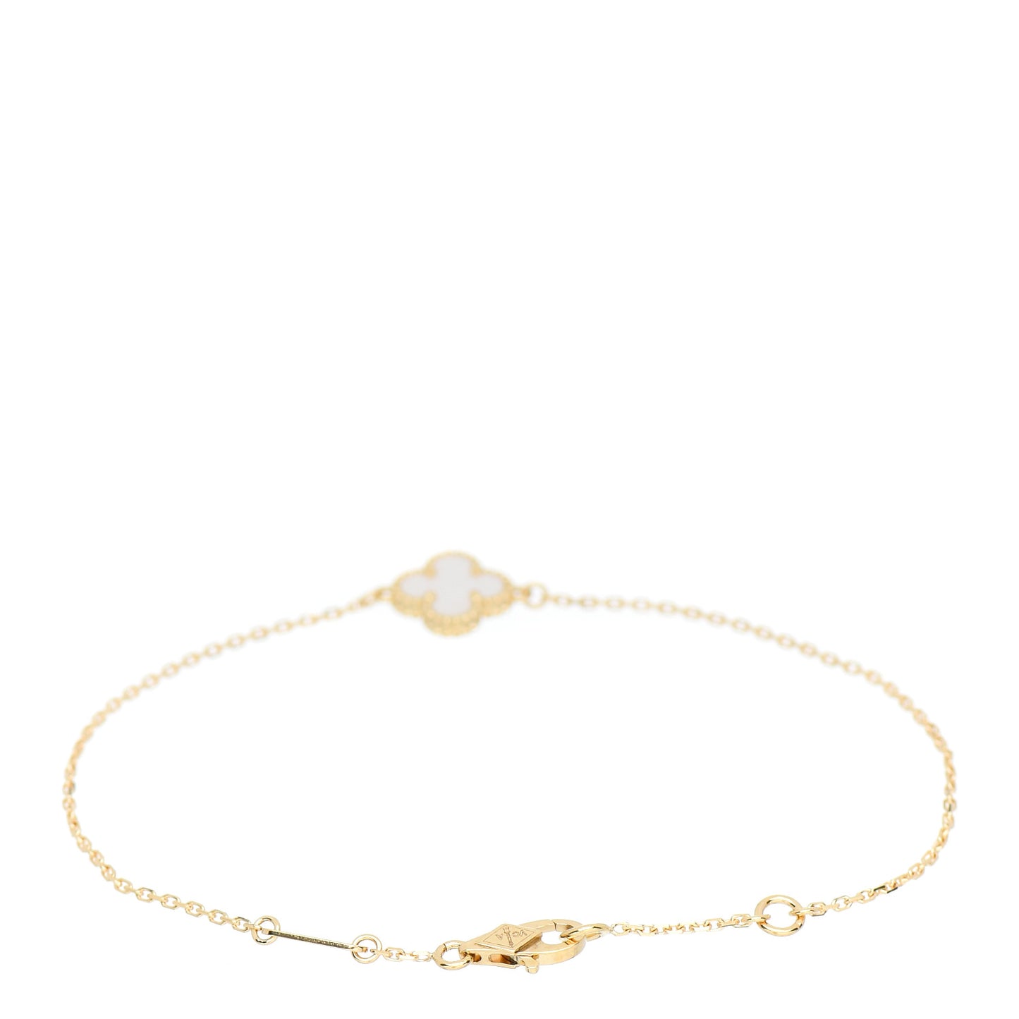 18K Yellow Gold Mother of Pearl Sweet Alhambra Bracelet