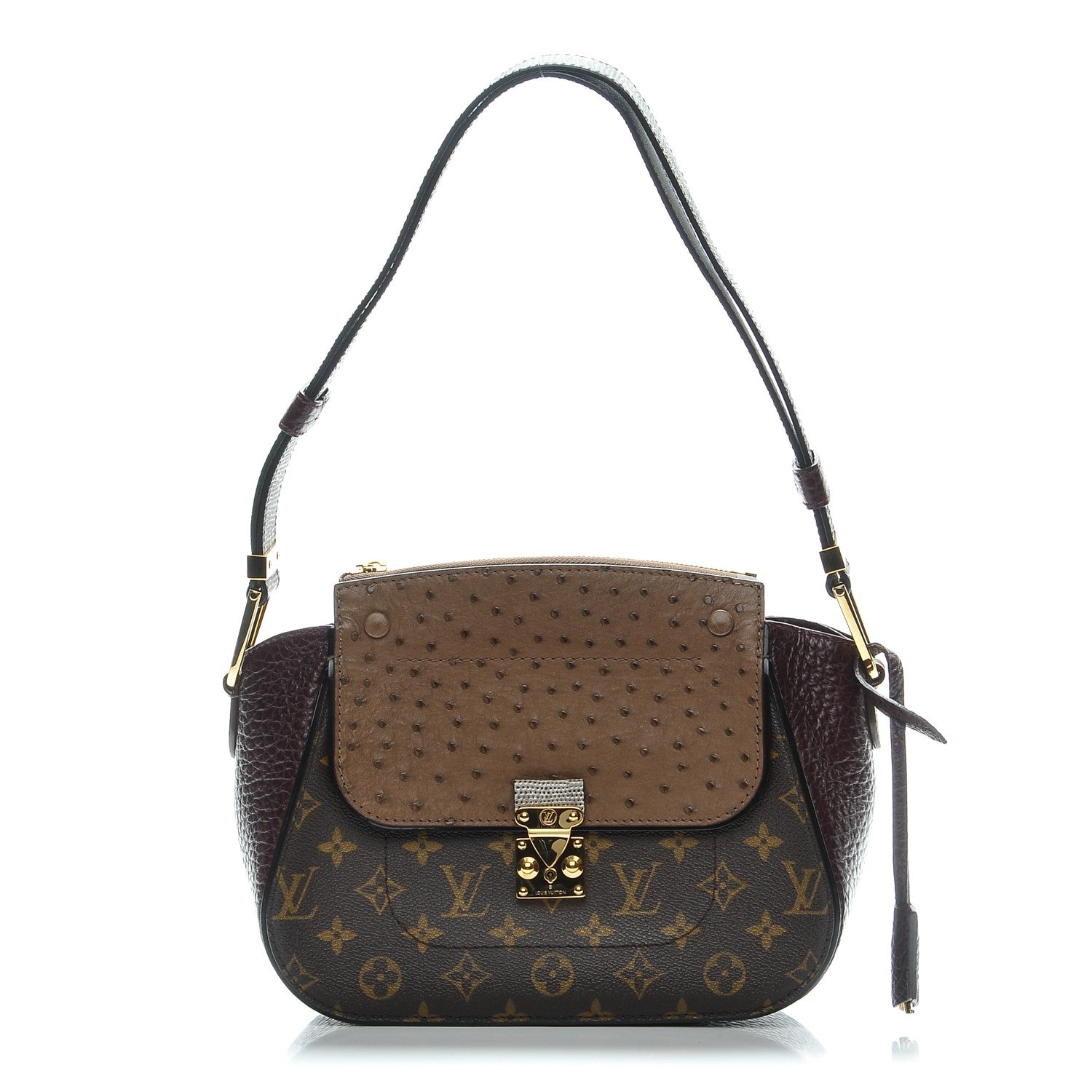 Louis Vuitton Ostrich Lizard Exotique Majestueux Shoulder Bag Bordeaux 1 of 8