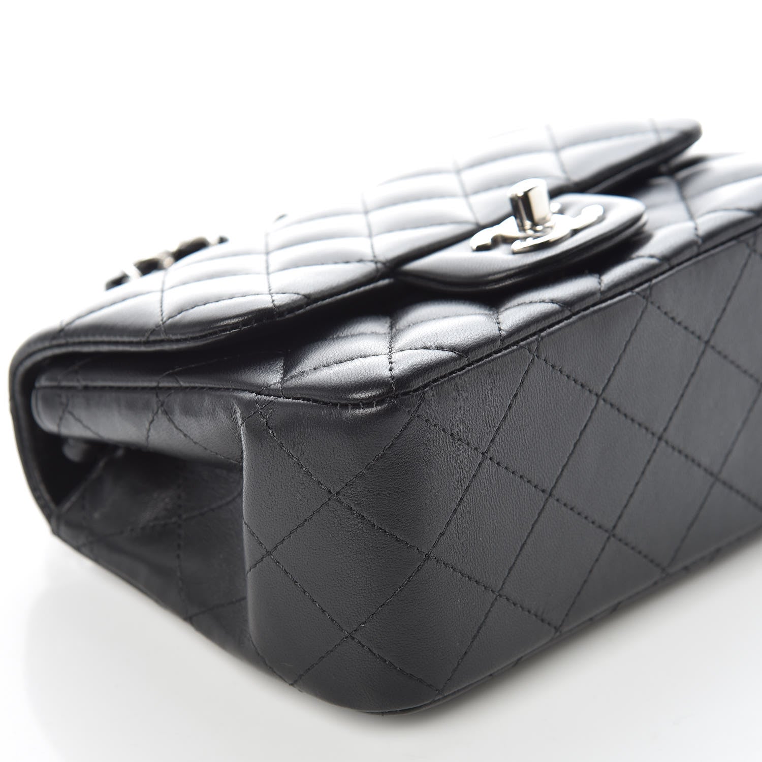 Chanel Lambskin Quilted Mini Square Flap Black 8 of 10
