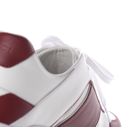Gucci Calfskin Womens Interlocking G Sneakers 39 Rosso White 9 of 10