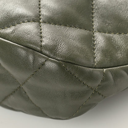 Chanel Lambskin Quilted CC Links Hobo Khaki 10 of 10