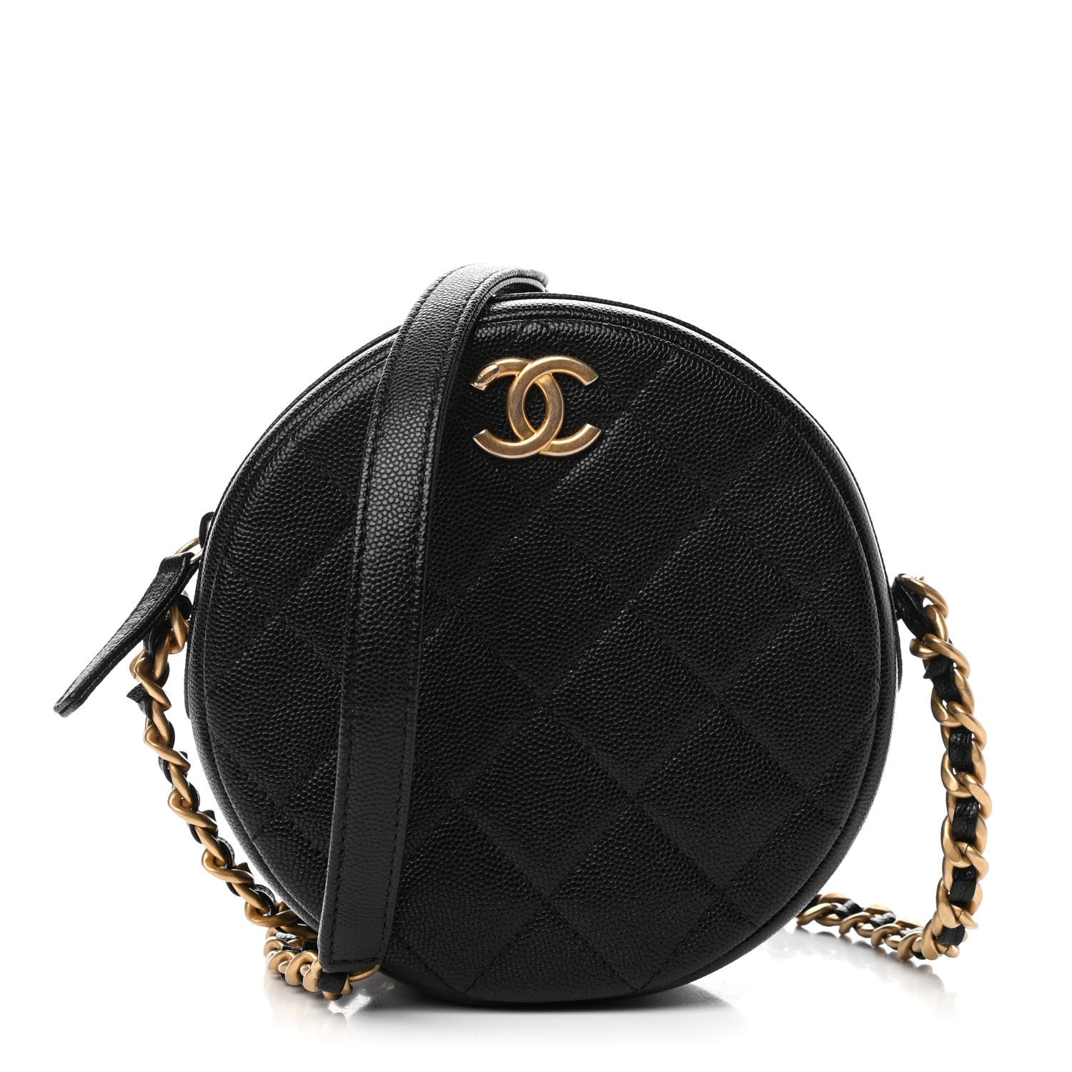 Chanel Caviar Quilted Small Round Evening Bag Black 1 of 9