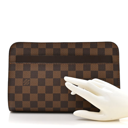 Louis Vuitton Damier Ebene Pochette Saint Louis Clutch 2 of 12