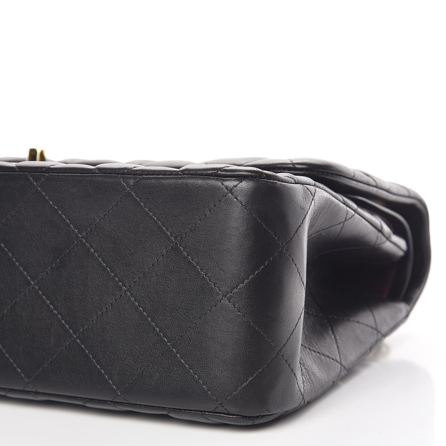 Chanel Lambskin Quilted Jumbo Double Flap Black 7 of 14