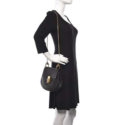 Chloe Grained Lambskin Drew Shoulder Bag Black 2 of 11