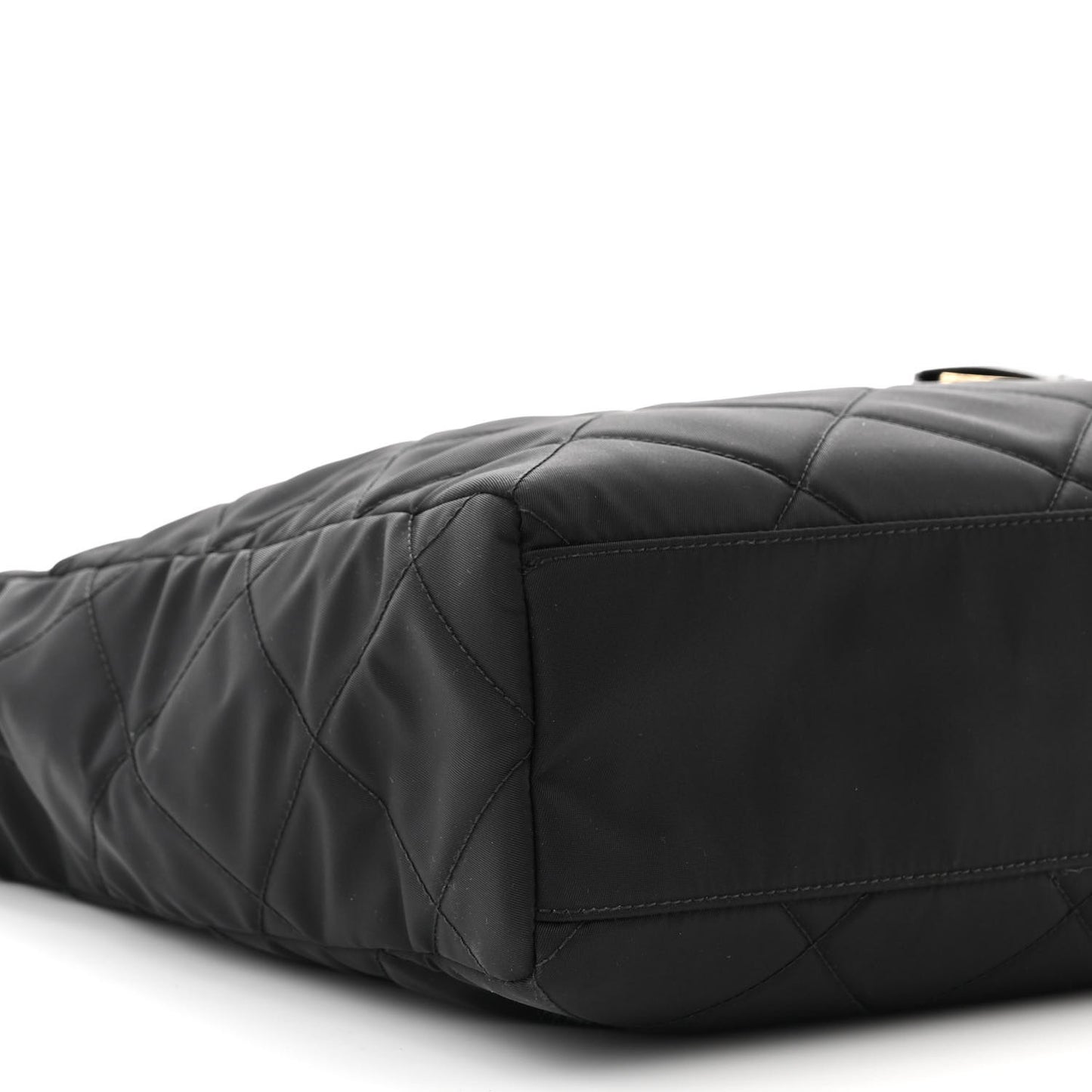 Re-Nylon Impuntu Quilted Re-Edition 1995 Chaine Medium Tote Bag Black