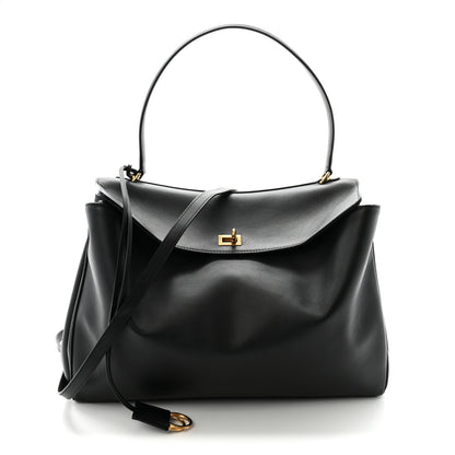 Balenciaga Smooth Calfskin Large Rodeo Top Handle Handbag Black 1 of 9