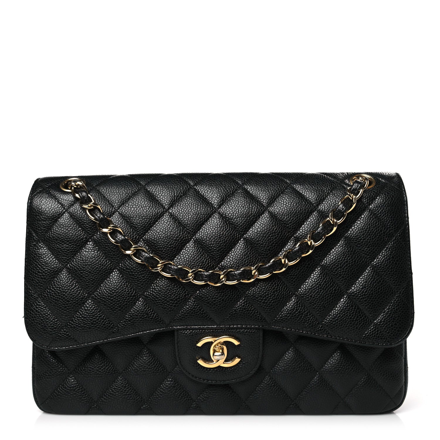 Chanel Caviar Quilted Jumbo Double Flap Black 1 of 12