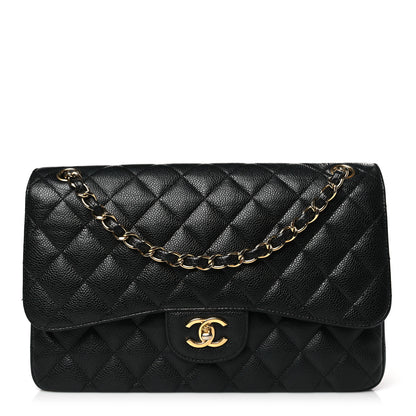Chanel Caviar Quilted Jumbo Double Flap Black 1 of 12