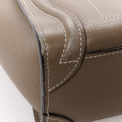 Celine Drummed Calfskin Nano Luggage Souris 14 of 16