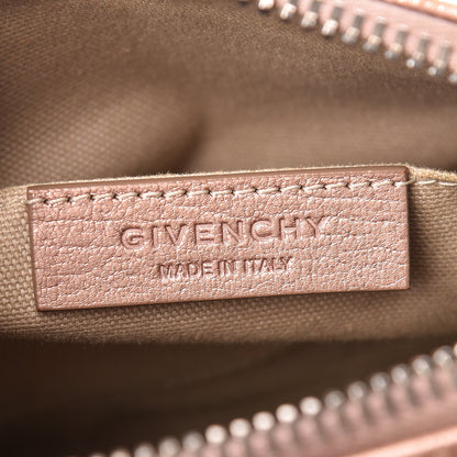 Givenchy Metallic Sugar Goatskin Small Antigona Beauty Wristlet Light Pink 6 of 21