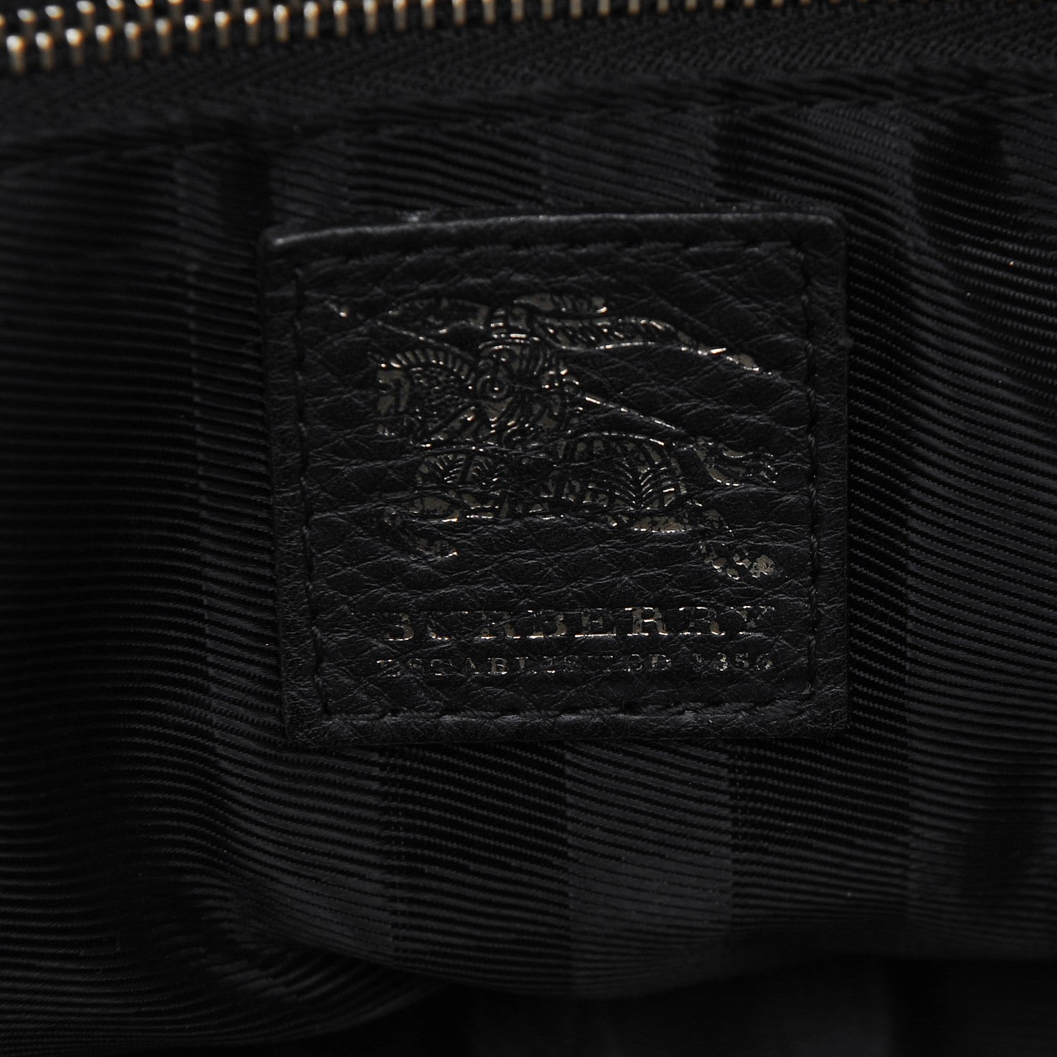 Burberry Canvas Quilted Nova Check Tote Black 6 of 6