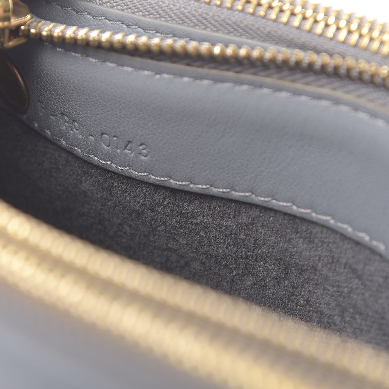 Celine Lambskin Small Trio Crossbody Bag Storm 9 of 13
