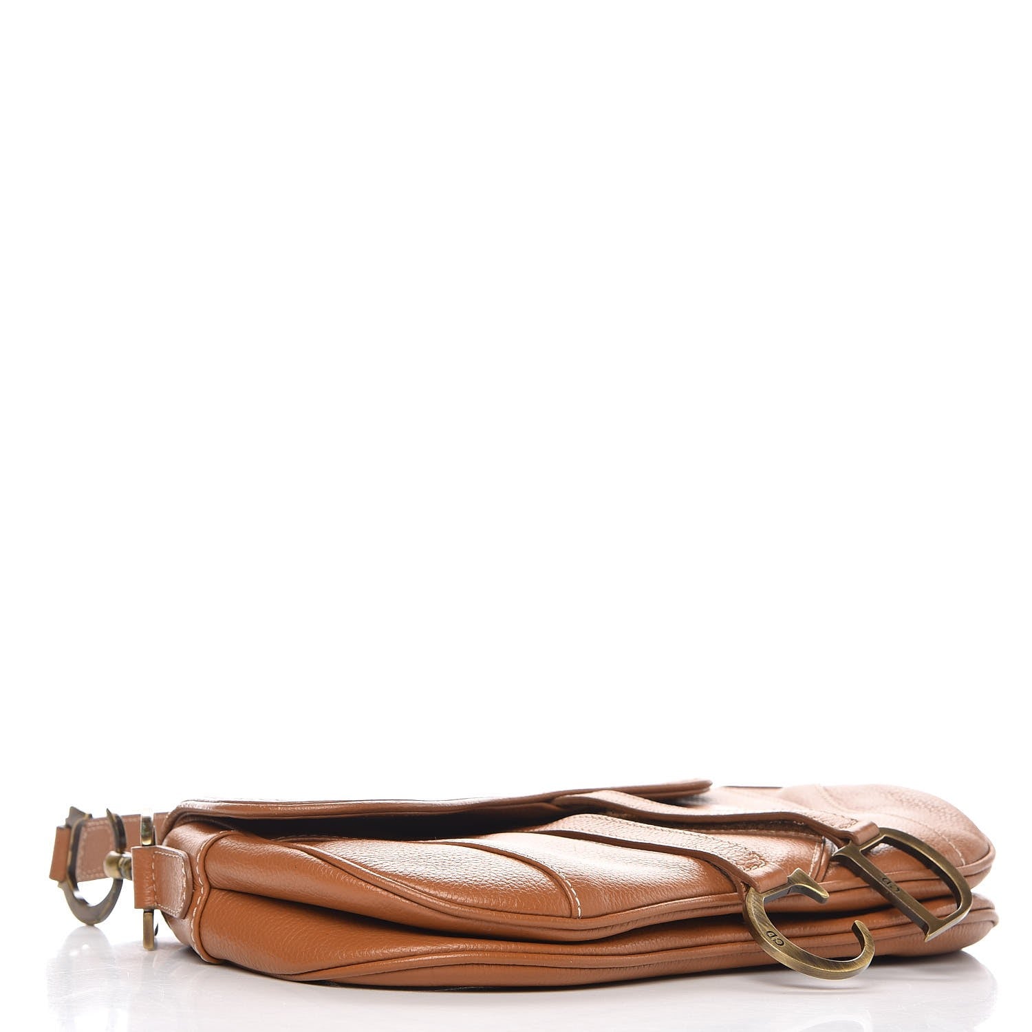Christian Dior Calfskin Double Saddle Bag Brown 4 of 7