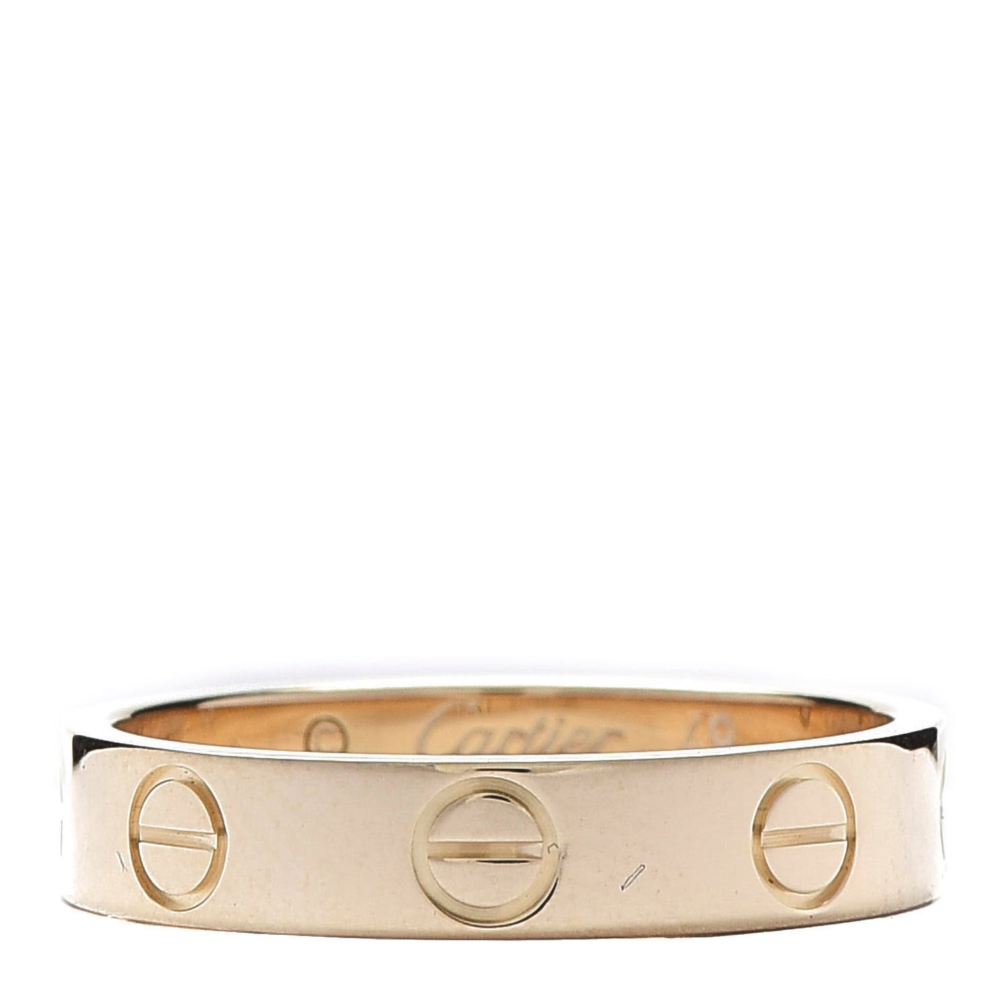 18K Yellow Gold 3.5mm LOVE Wedding Band Ring 49 5