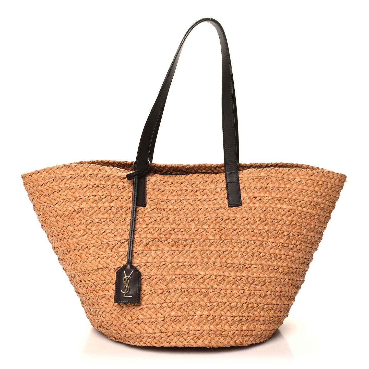 Raffia Calfskin Medium Panier Tote