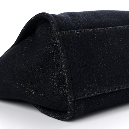Chanel Lurex Canvas Medium Deauville Tote Navy Blue Gold 8 of 9