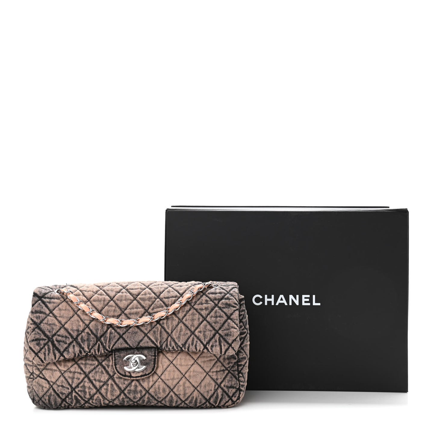 Denim Quilted Denimpression Flap Rose Clair