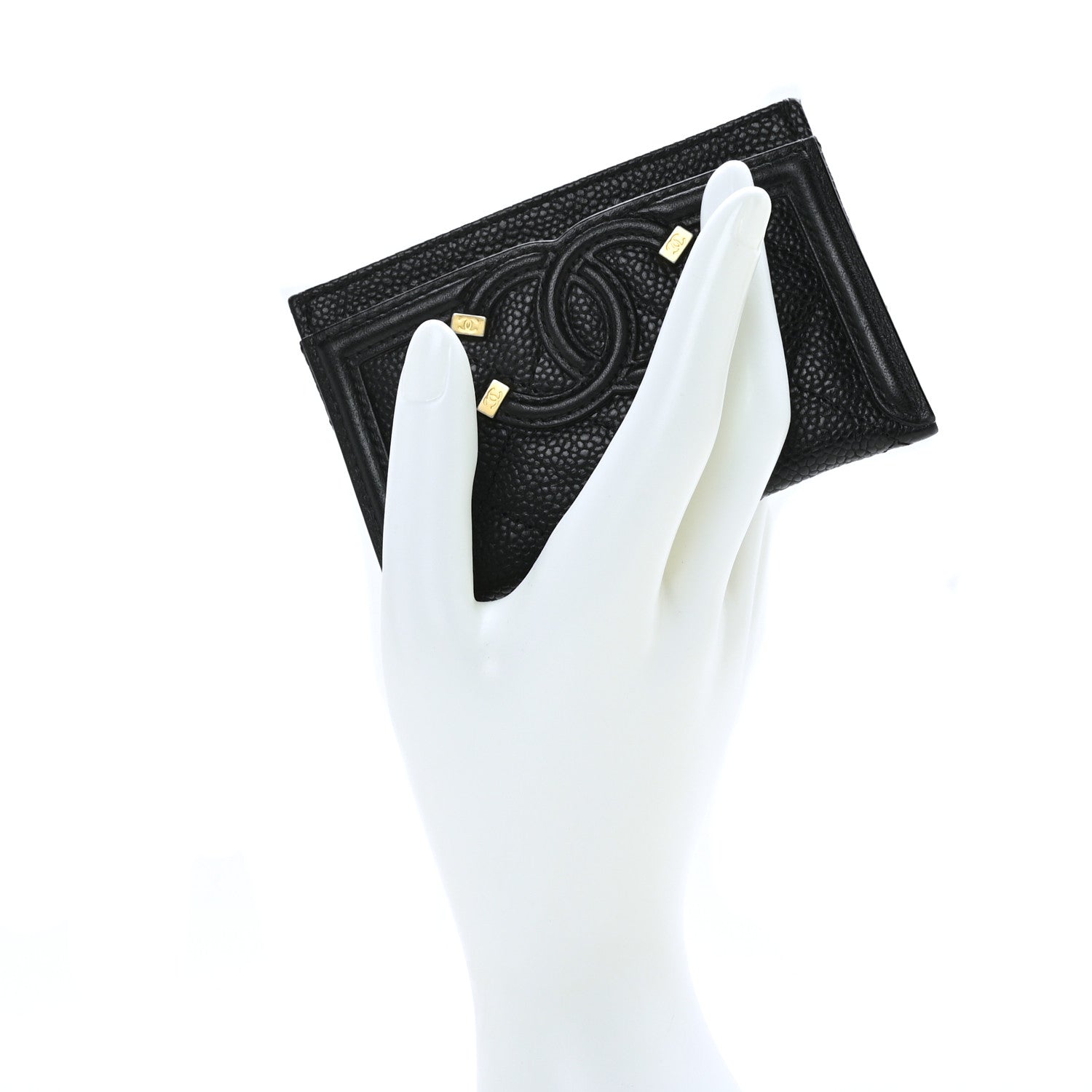 Chanel Caviar Quilted Filigree Card Holder Black 2 of 10