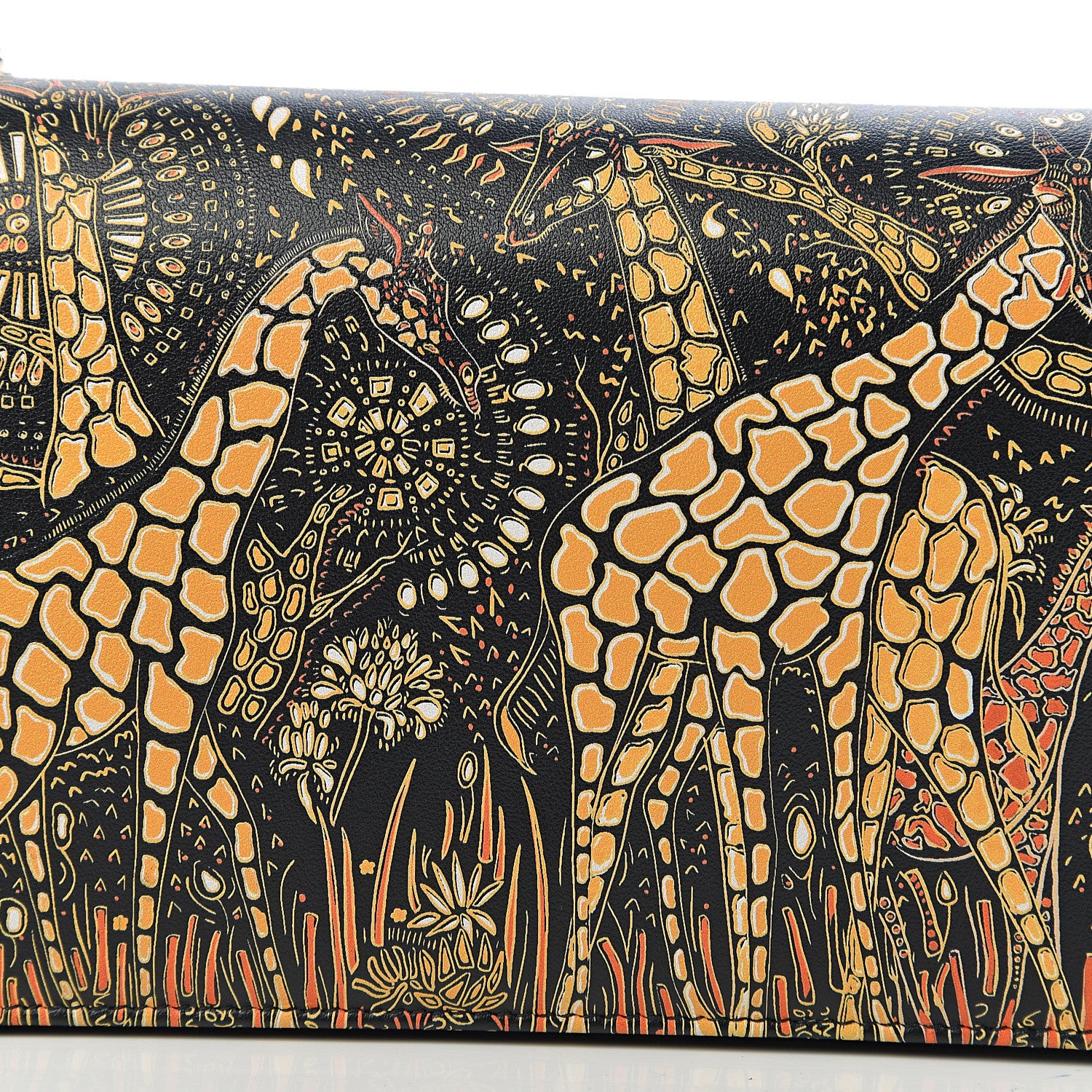 Christian Dior Printed Calfskin Animals Chain Pouch Brown Multicolor 9 of 10