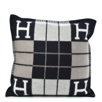 Hermes Wool Cashmere Avalon III Pillow PM Ecru Black 1 of 6