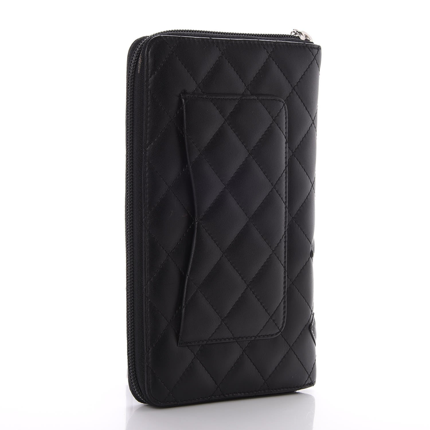Chanel Calfskin Cambon Zip Around Organizer Wallet Black 3 of 9