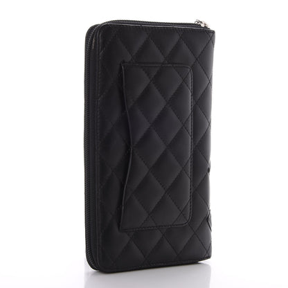 Chanel Calfskin Cambon Zip Around Organizer Wallet Black 3 of 9