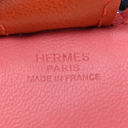 Hermes Milo Lambskin Grigri Rodeo Bag Charm PM Rose Azalee Cornaline Bleu De Malte 3 of 3