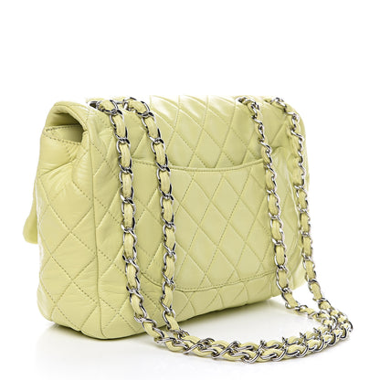Chanel Lambskin Quilted Jumbo Single Flap Green 2 of 14