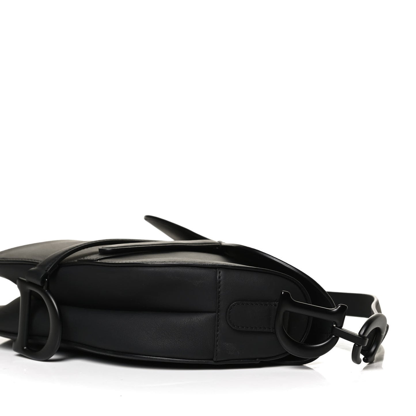 Ultra Matte Calfskin Saddle Bag Black