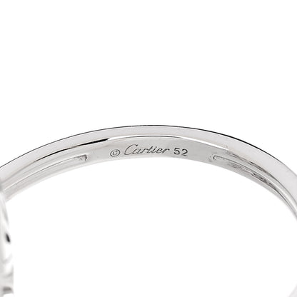 Cartier 18K White Gold Diamond SM Amulette de Cartier Ring 51 5.75 5 of 7