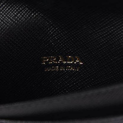 Prada Saffiano Metal Flap Wallet Black 6 of 8